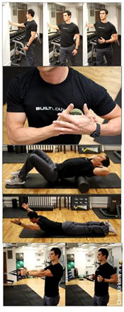 correct rounded shoulders from office work