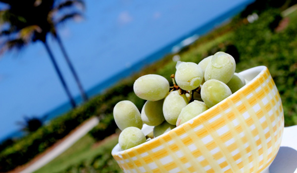 Frozen grapes
