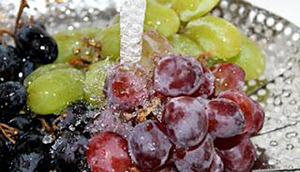 Frozen grapes
