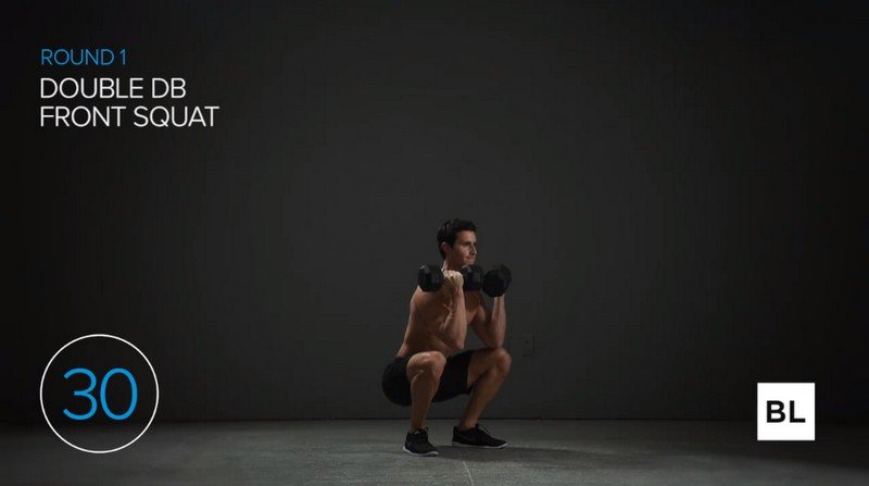 Double db front squat cheap