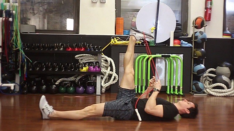 Assisted Lying Hamstring Stretch