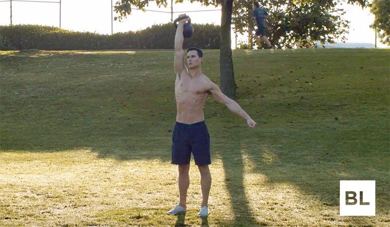 Single Arm Kettlebell Press